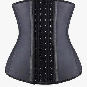 Yianna Black Corset Waist Trainer Underbust Body Shaper Black Latex Size M